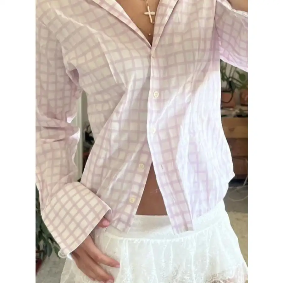 Printed Button Down Long Sleeve Shirt