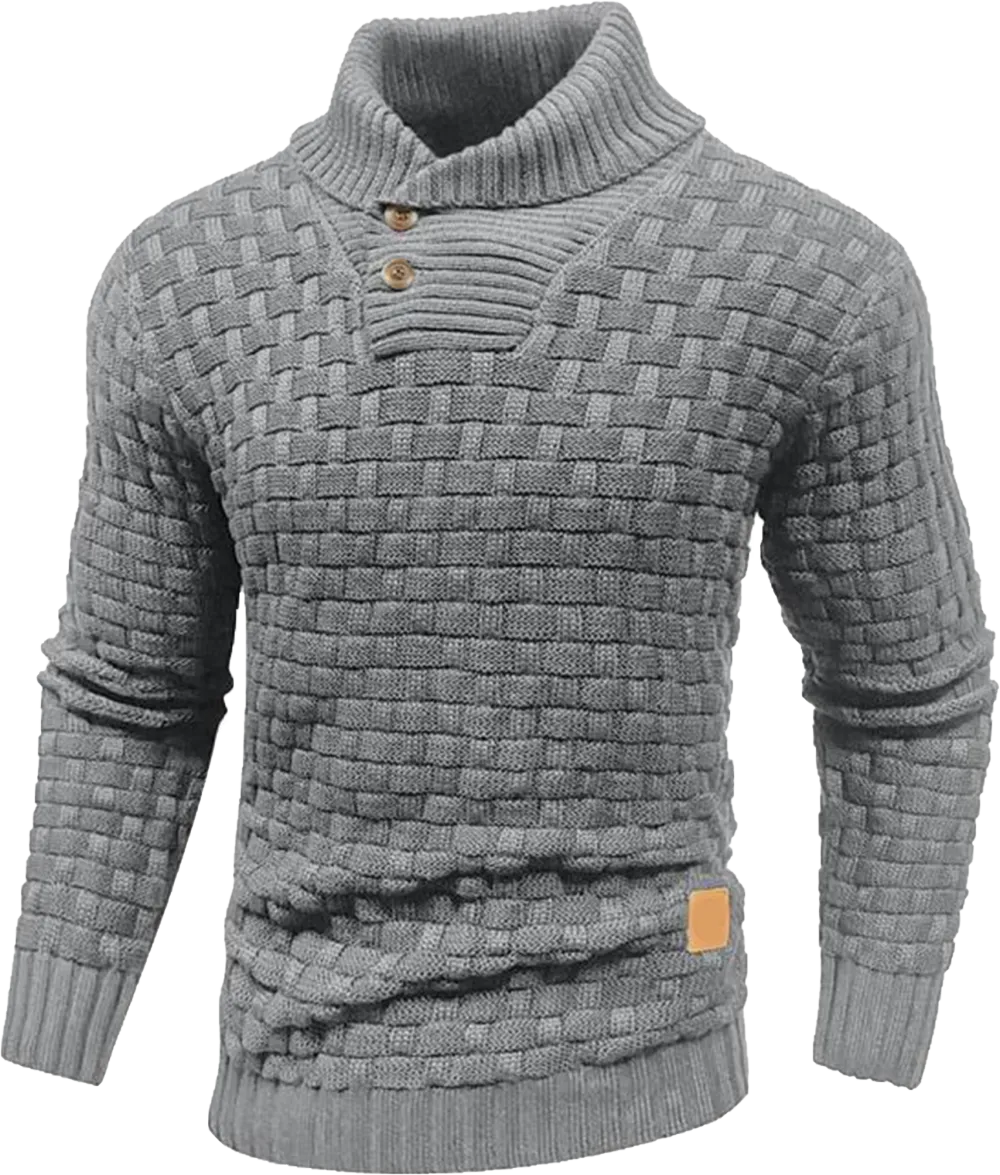 🧶 Men’s Shawl Collar Knit Sweater – Classic Warmth. Effortless Style. Smart Comfort for the Cold Season