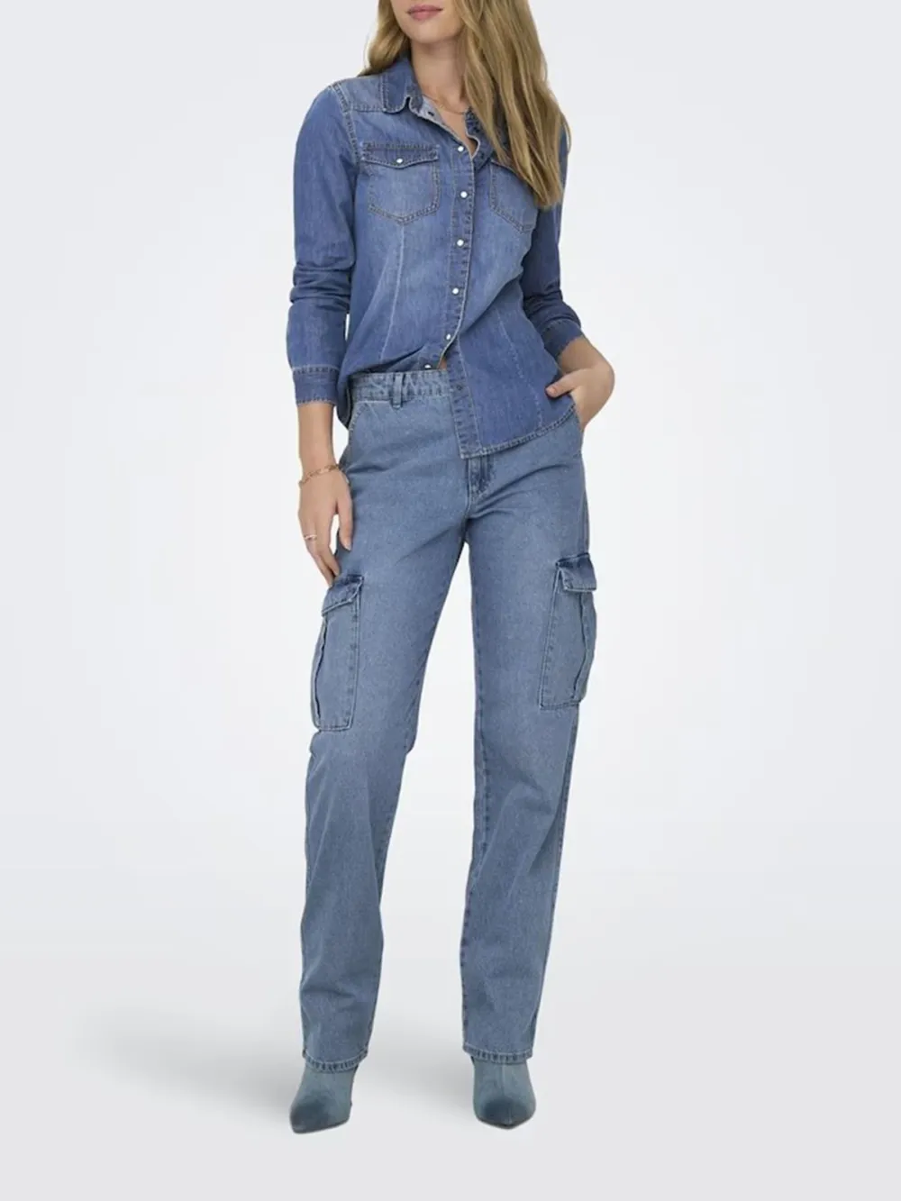 Breast Pocket Casual Style Blouse