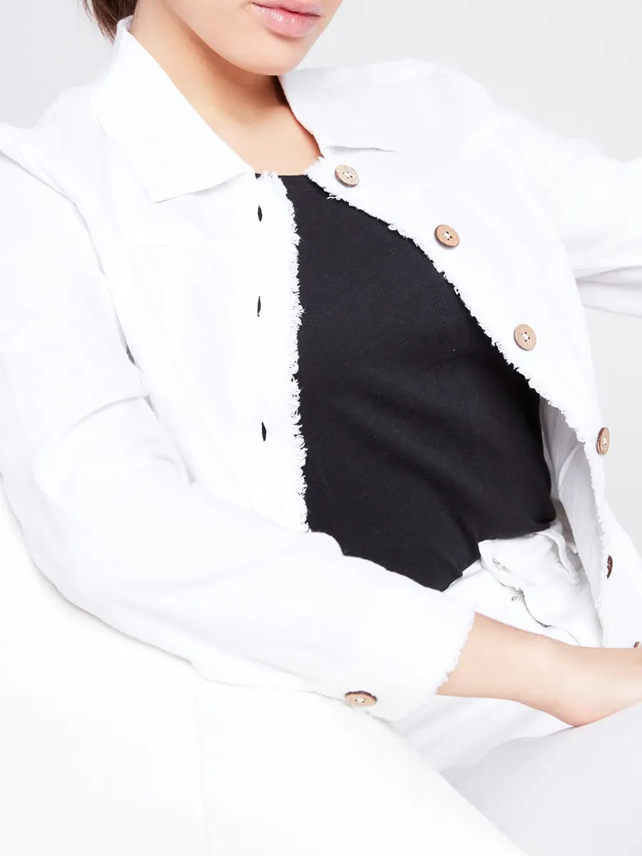 Fashionable And Versatile Linen Blend Women's Jacket