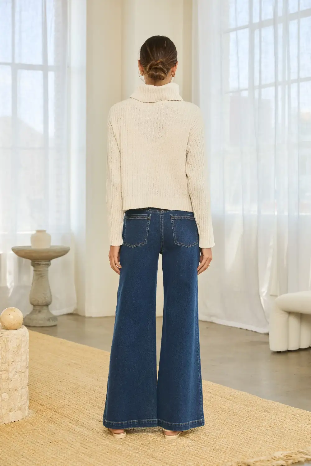 Turtleneck Ribbed Sweater