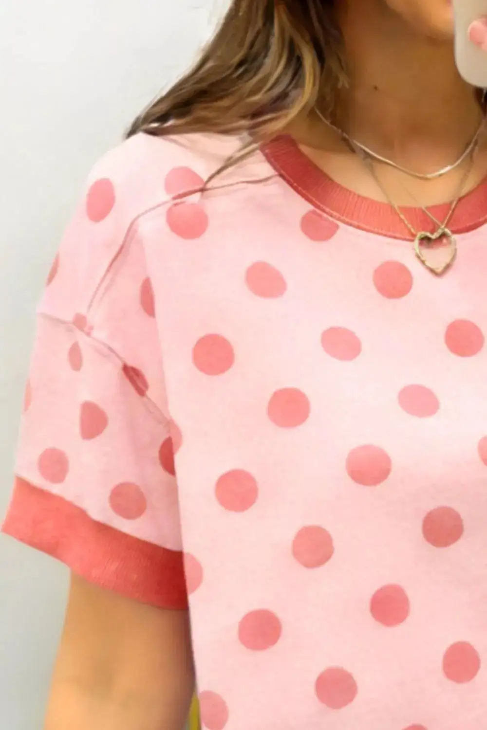 Short-Sleeve Polka-Dot T-Shirt