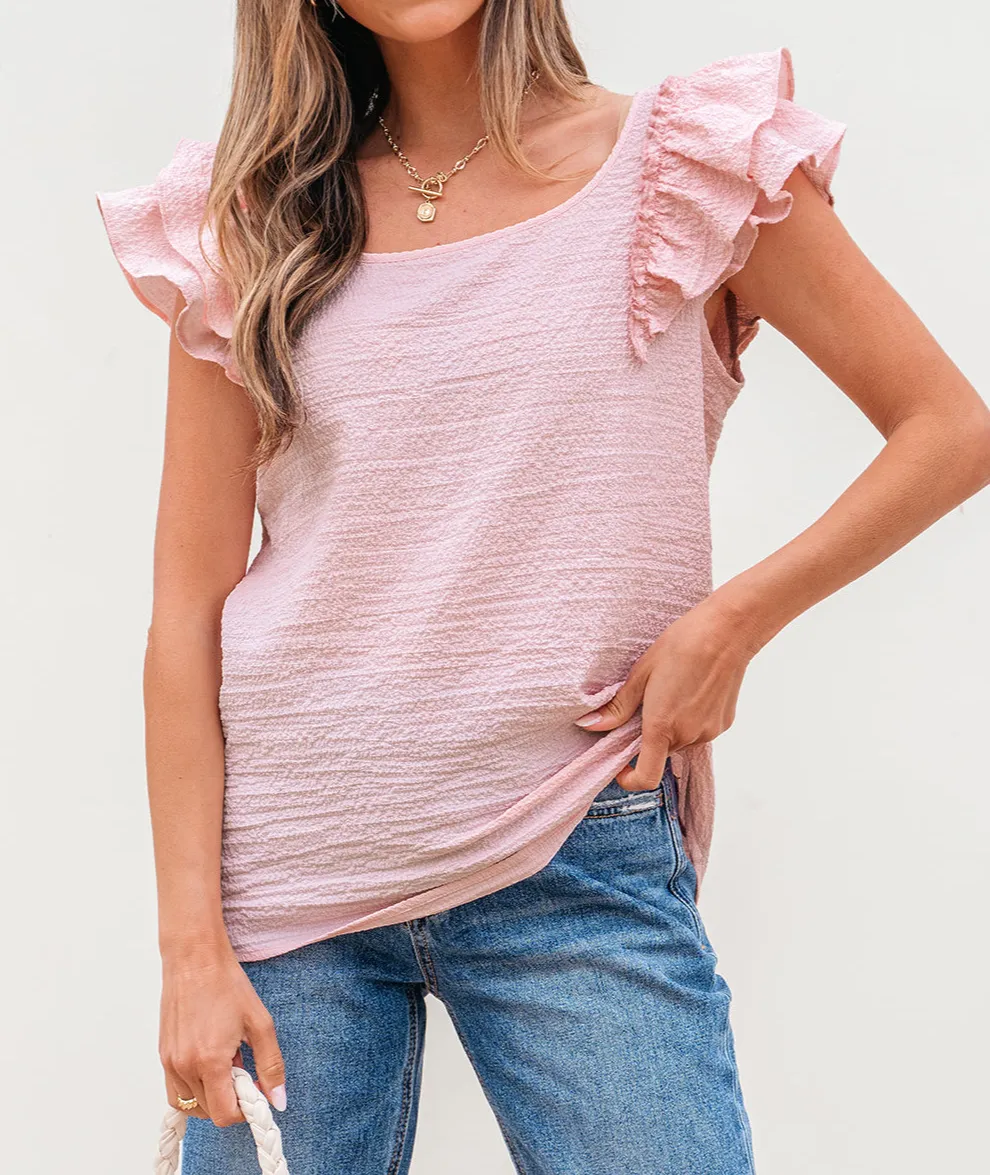Ruffled Frilled Bow Detail Blouse