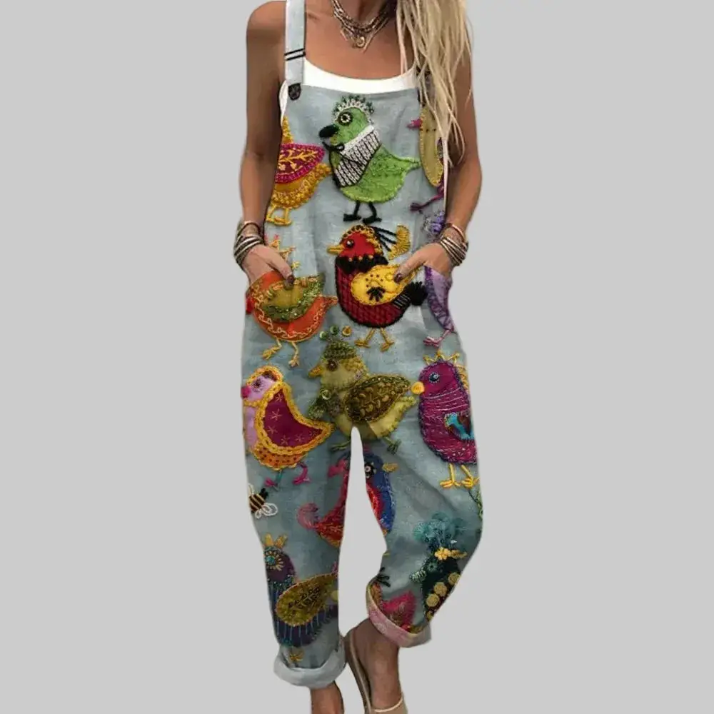 Printed Mini Relaxed Jumpsuit
