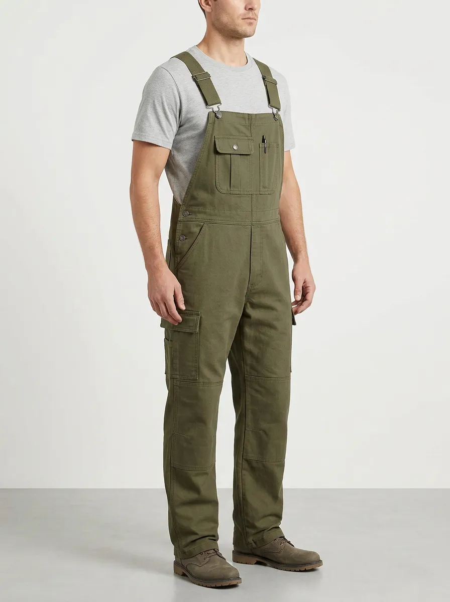 Men's Modern Cargo Bib Work Overalls