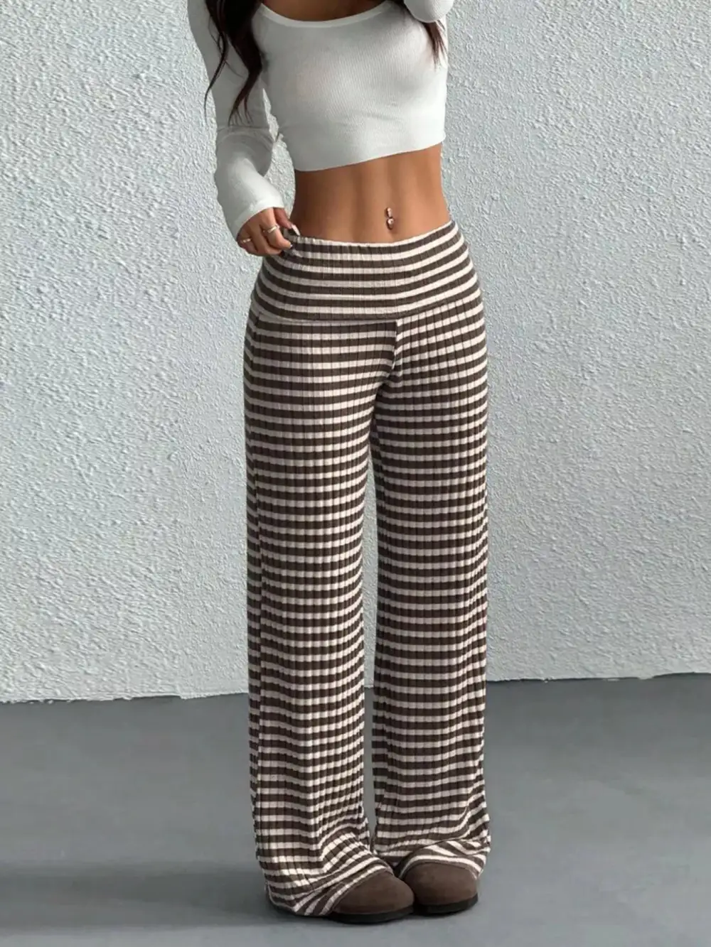 Weekend Striped Wide Leg Pants