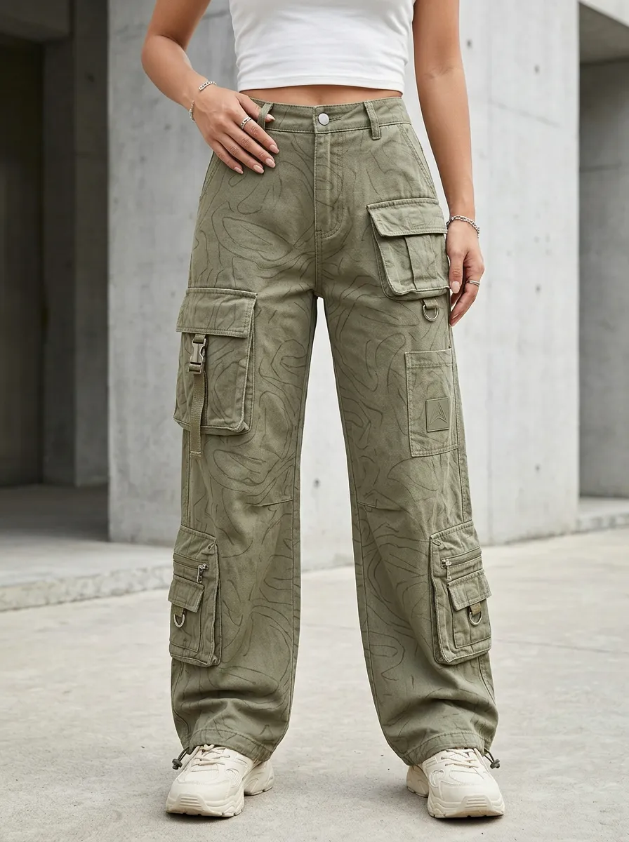 Core Multi Pocket Wardrobe Women's Multi Pocket Cargo Pants
