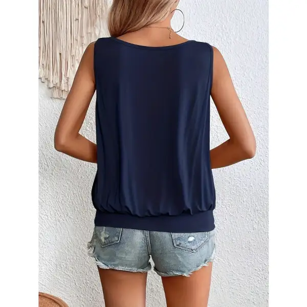 Full Size Ruched Scoop Neck Tank