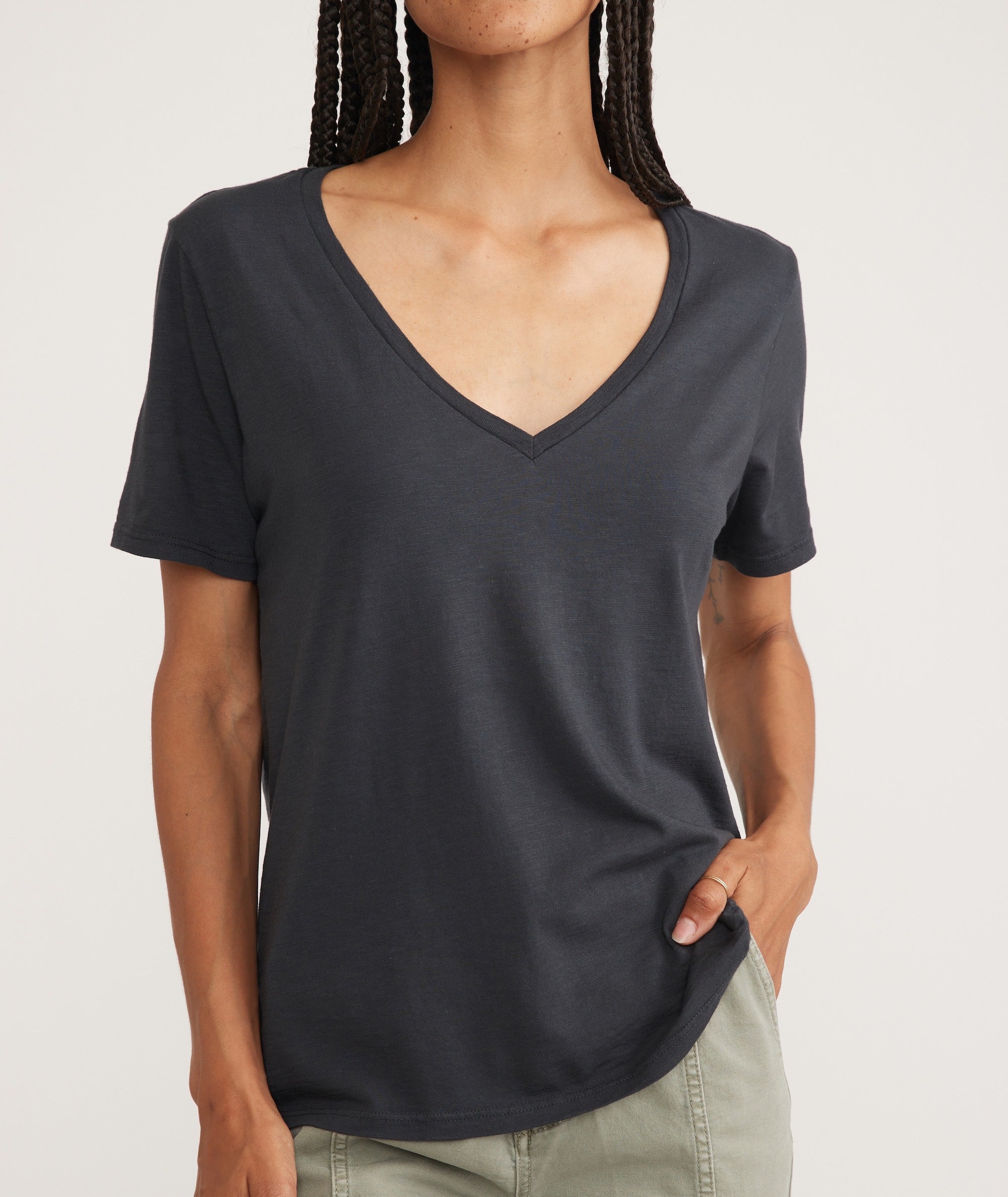 Faded Style V-Neck Comfort Tee