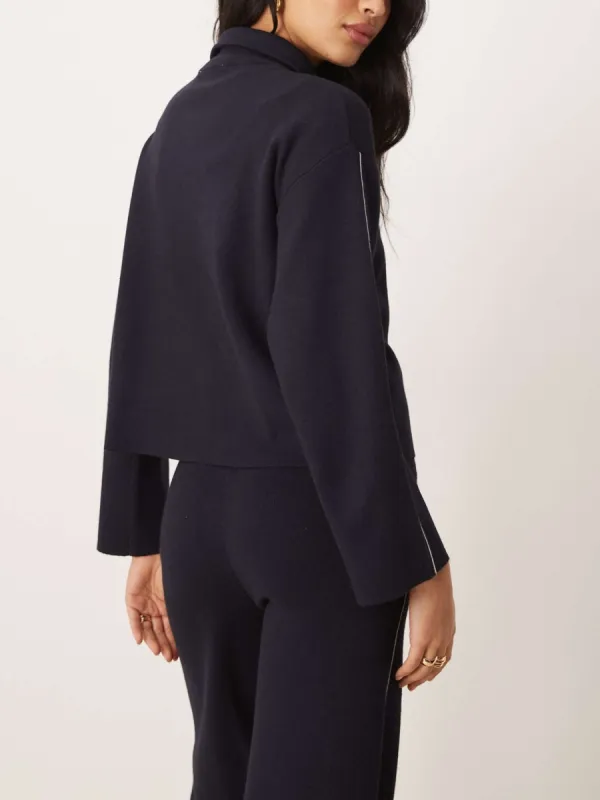 Star-Accent Zip-Up Hoodie