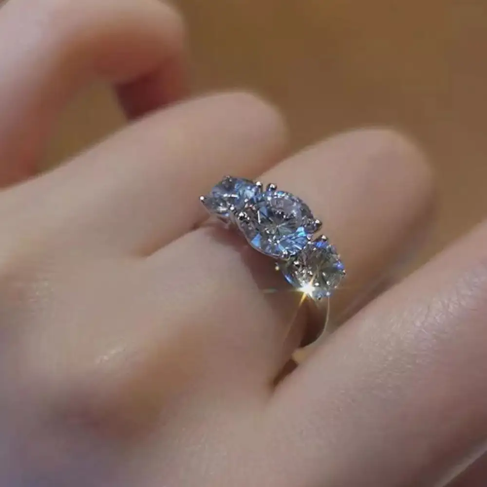 Sterling Silver Moissanite Radiant Ring