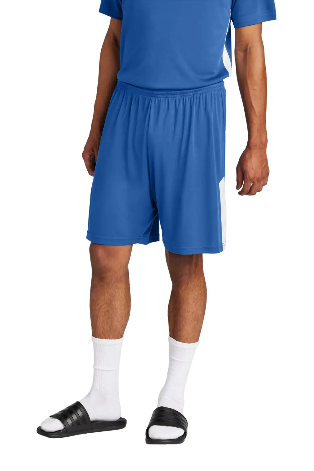 Contrast-Panel Athletic Shorts