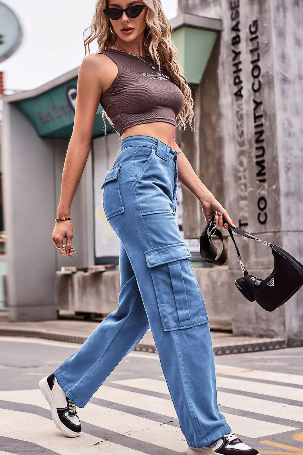 High Waist Loose Fit Denim Jeans