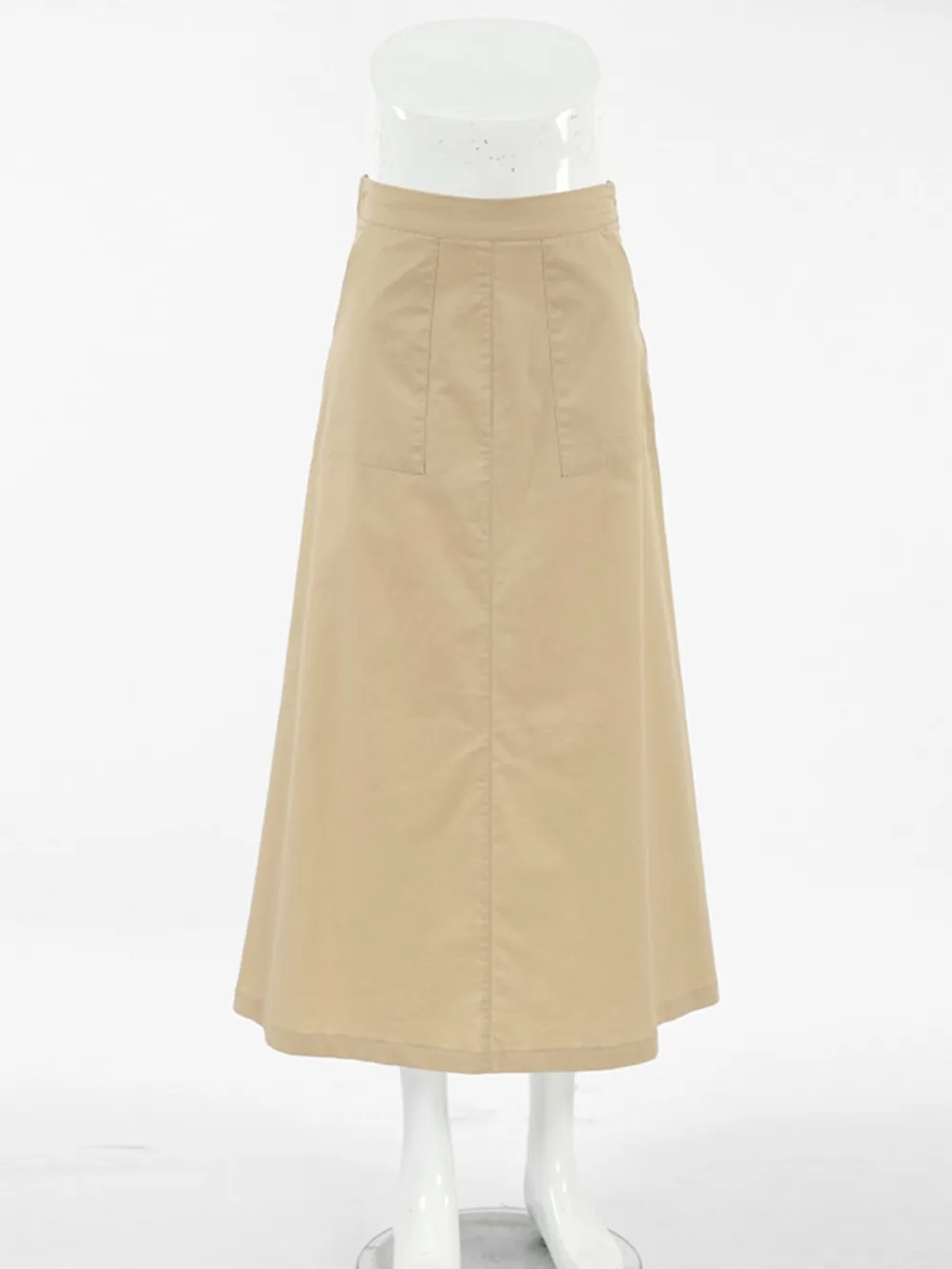 Line Cotton Blend Skirt