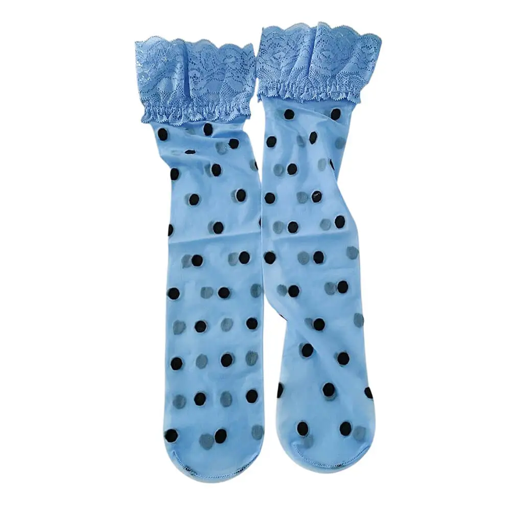 Polka Dot Sheer Knee High Socks