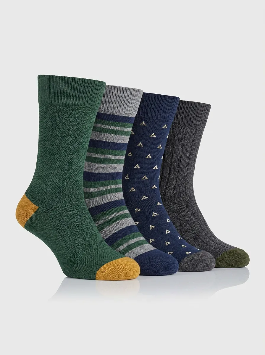 Men's Minimal-Style Four Pair Socks