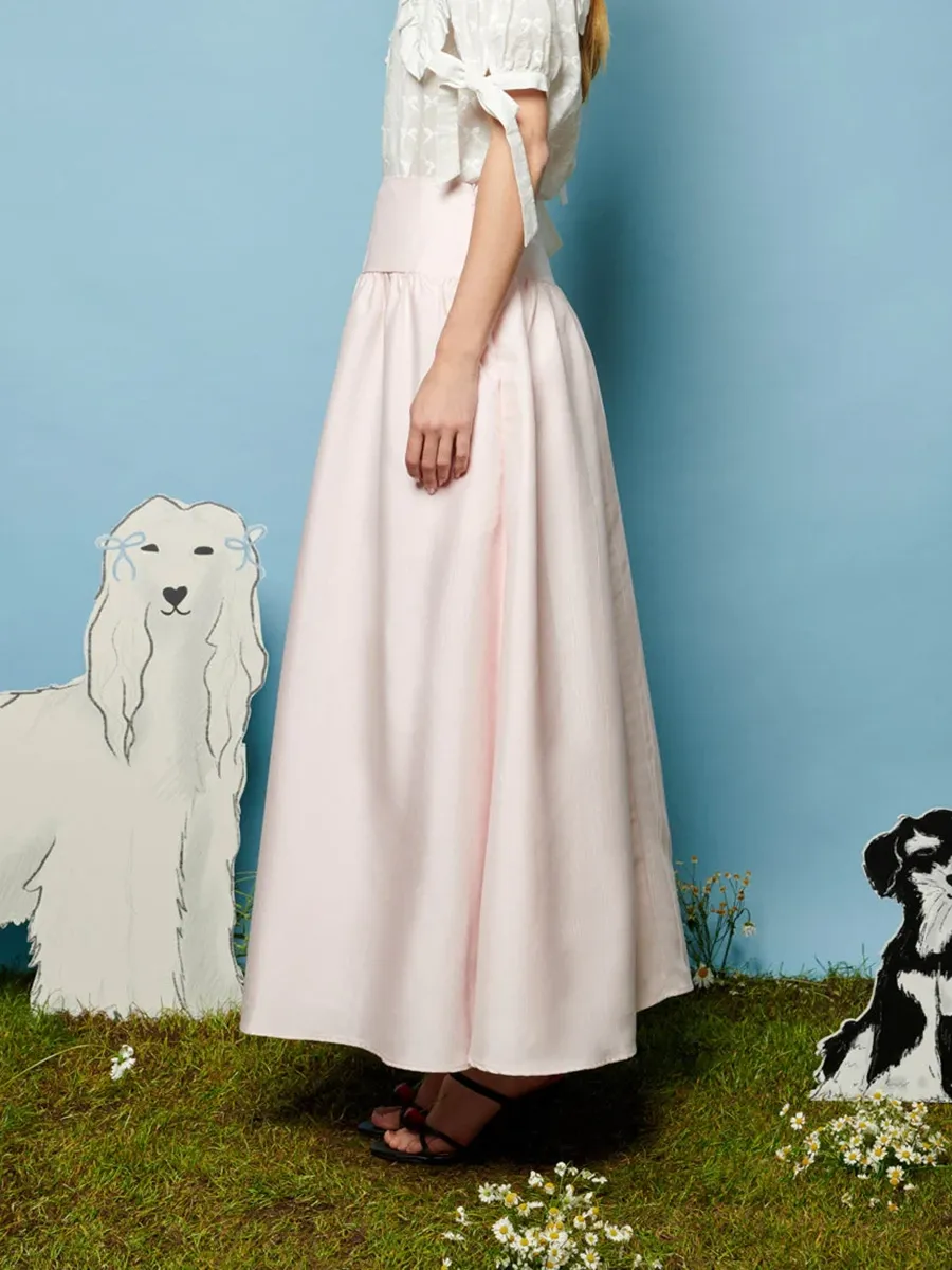 Casual Style Soft Fabrics Midi Skirt