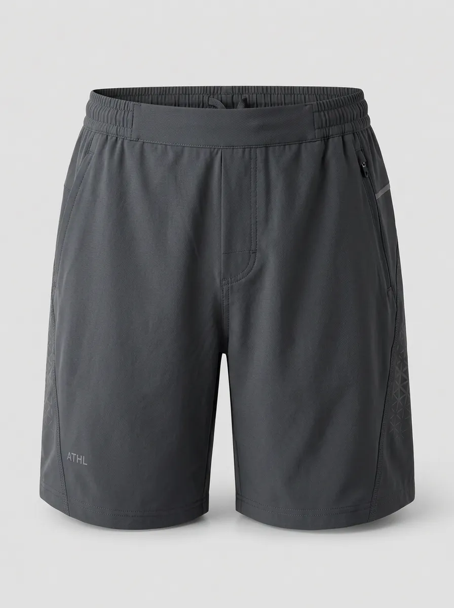 Men's Athletic Gym Geometric Pattern Printed Shorts