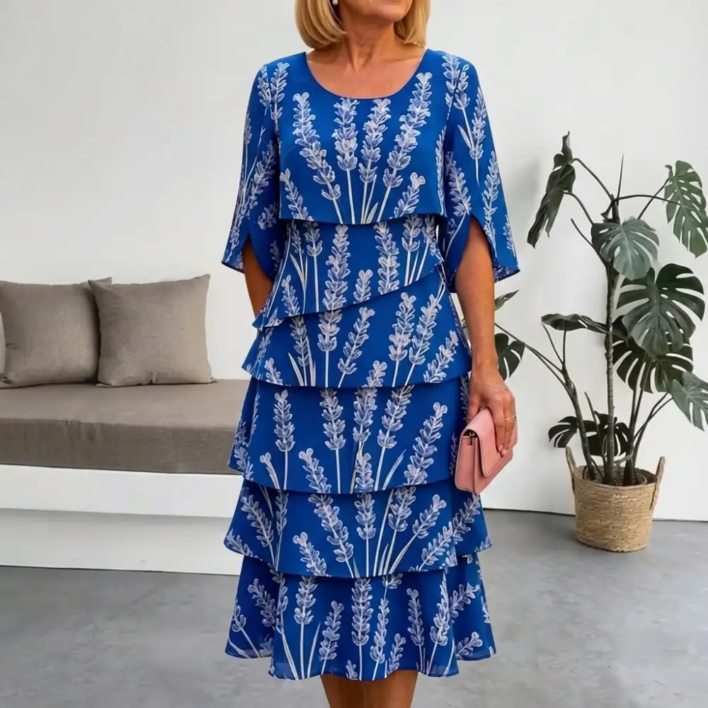 Tiered Floral Lumielle Midi Dress