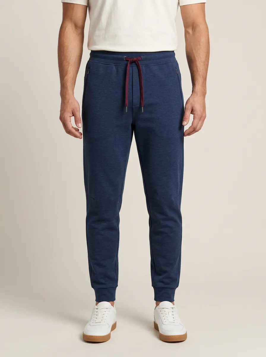 Navy Drawstring Sweatpants for Men
