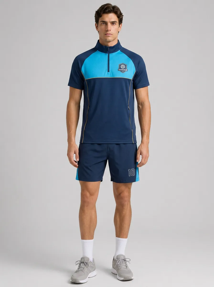 Men's Sport Soccer Fan Logo Number 10 Printed Activewear Set