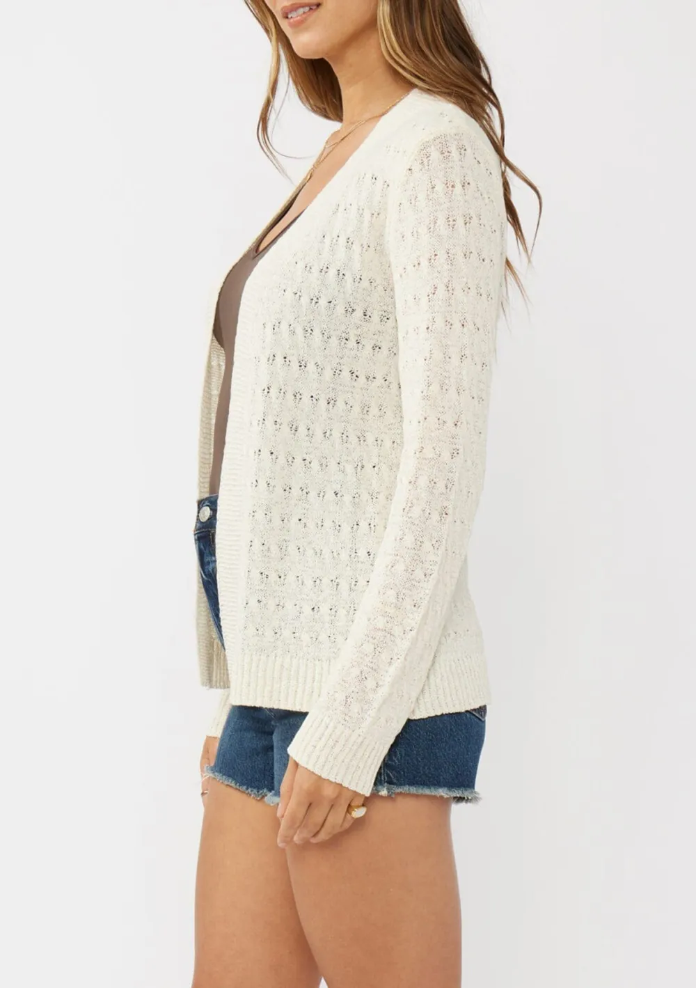 Plain Open Front Cardigan