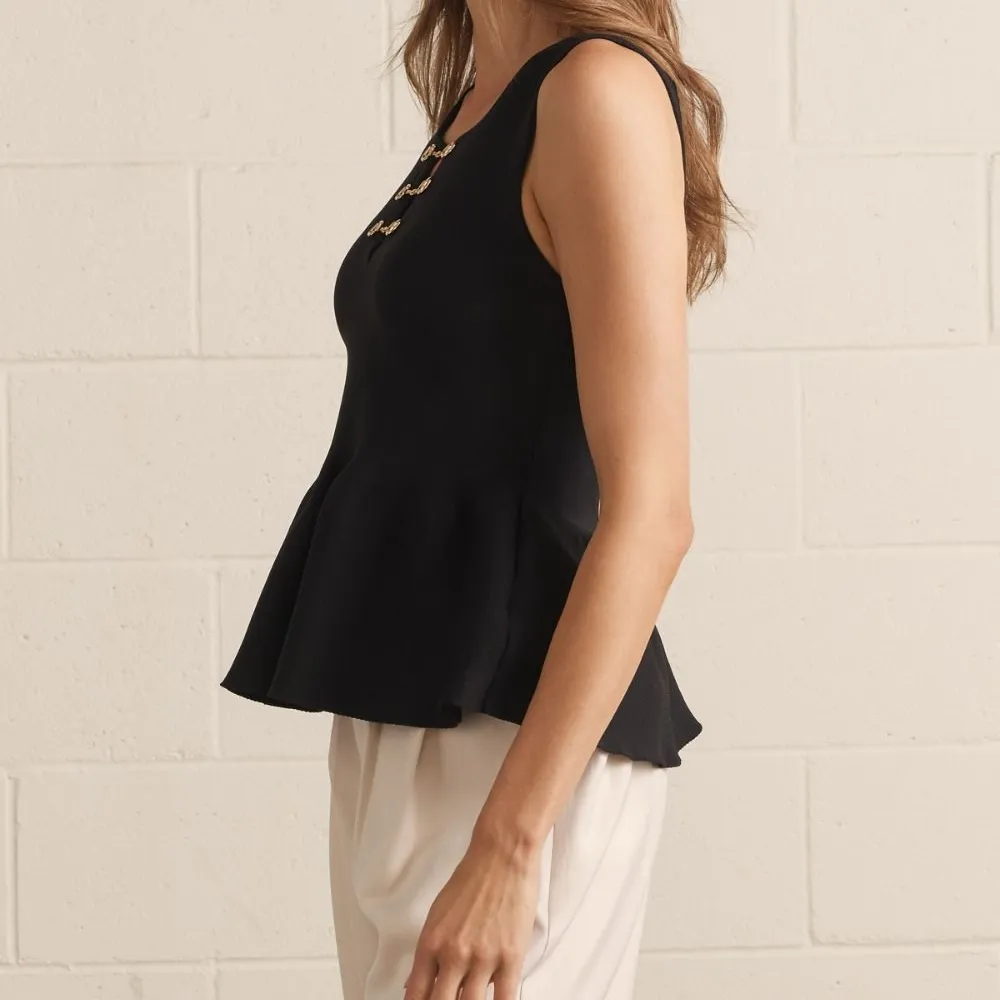 Horsebit Hardware Knit Top