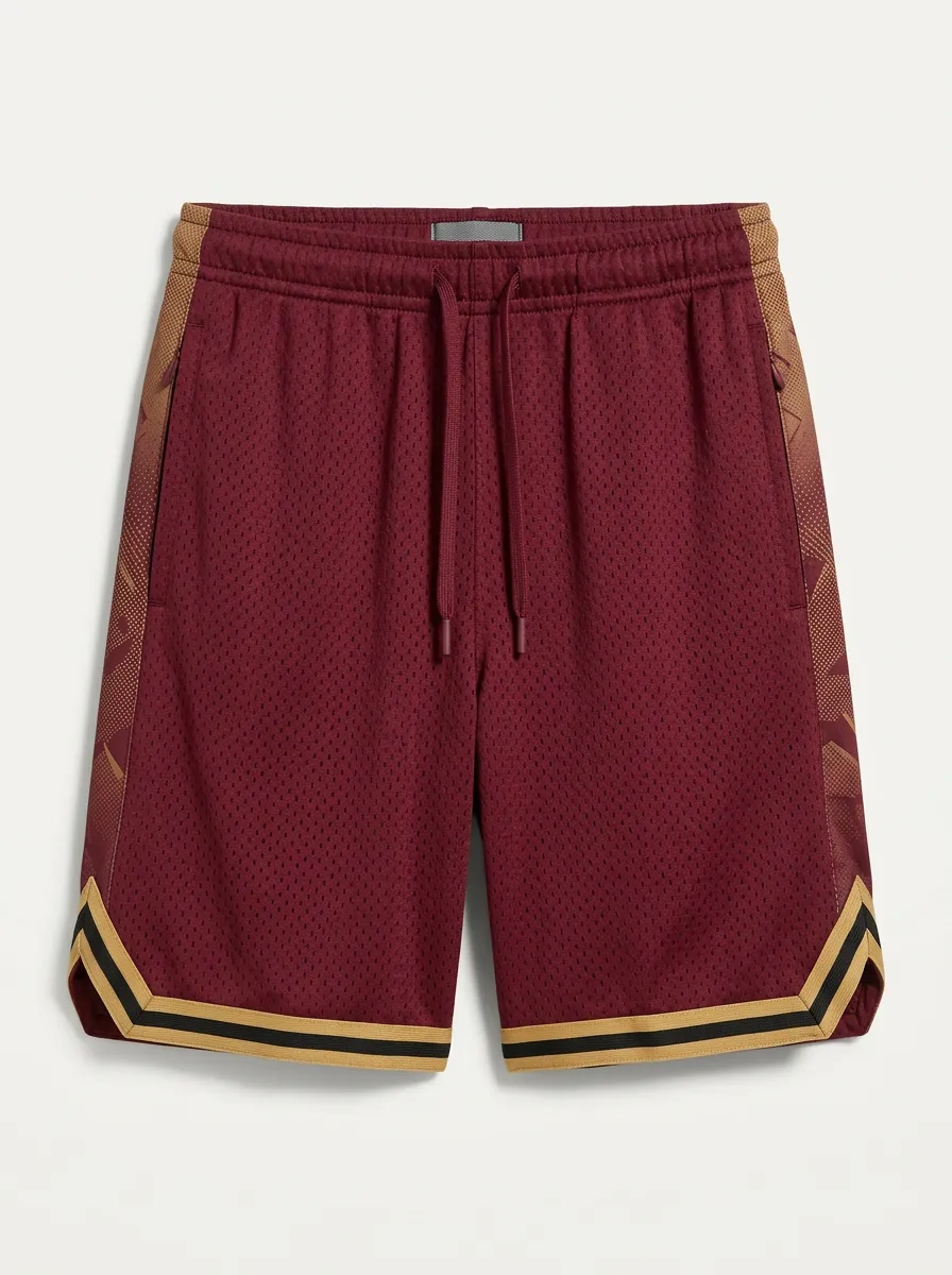 Men's Modern Geometric Printed Basketball Shorts