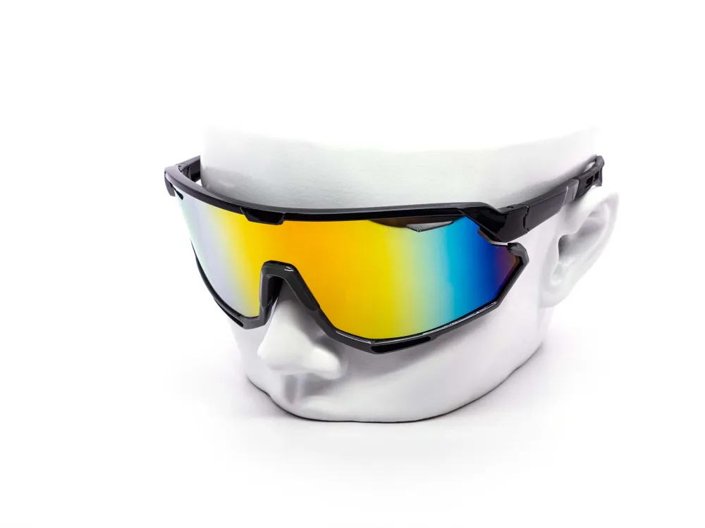 12-Pack Oversized Sport Shield Dark Lens Sunglasses