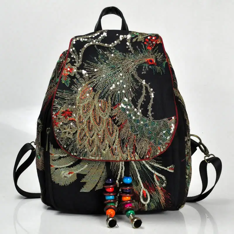 Peacock Embroidery Bag