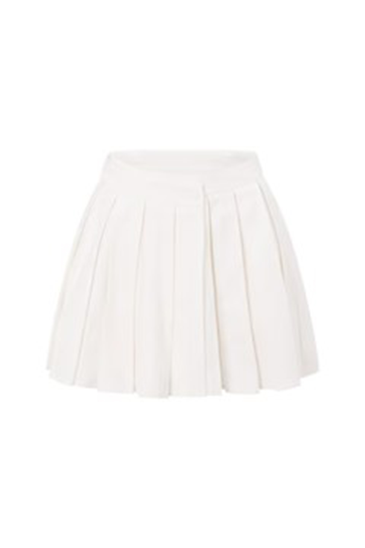 Cotton Pleated Mini Skirt