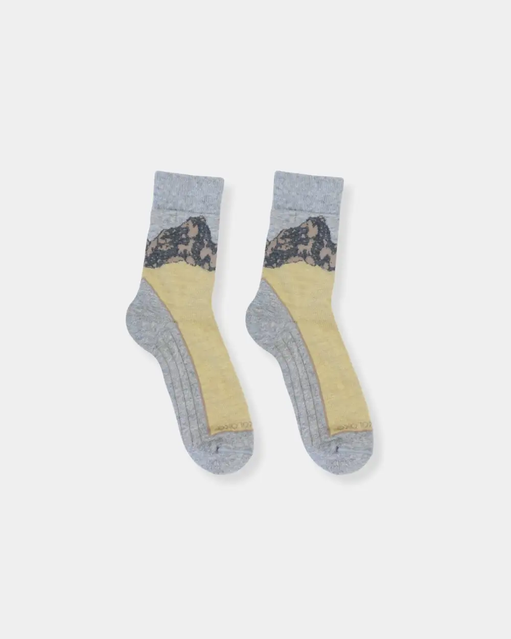 Mountain Motif Alpaca Socks