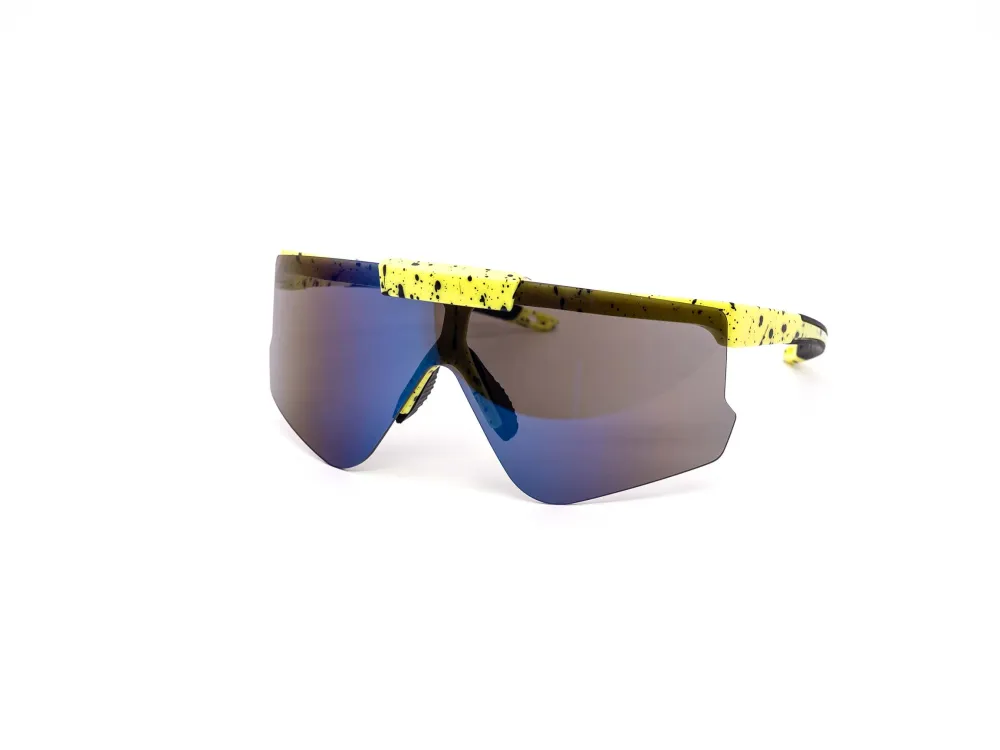 12-Pack Oversized Sport Rimless Shield Burnt Mirror Sunglasses