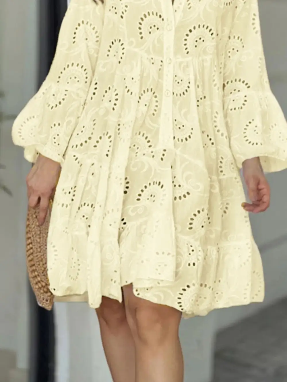 Ruffled Tiered Midi Tie Detail Dress