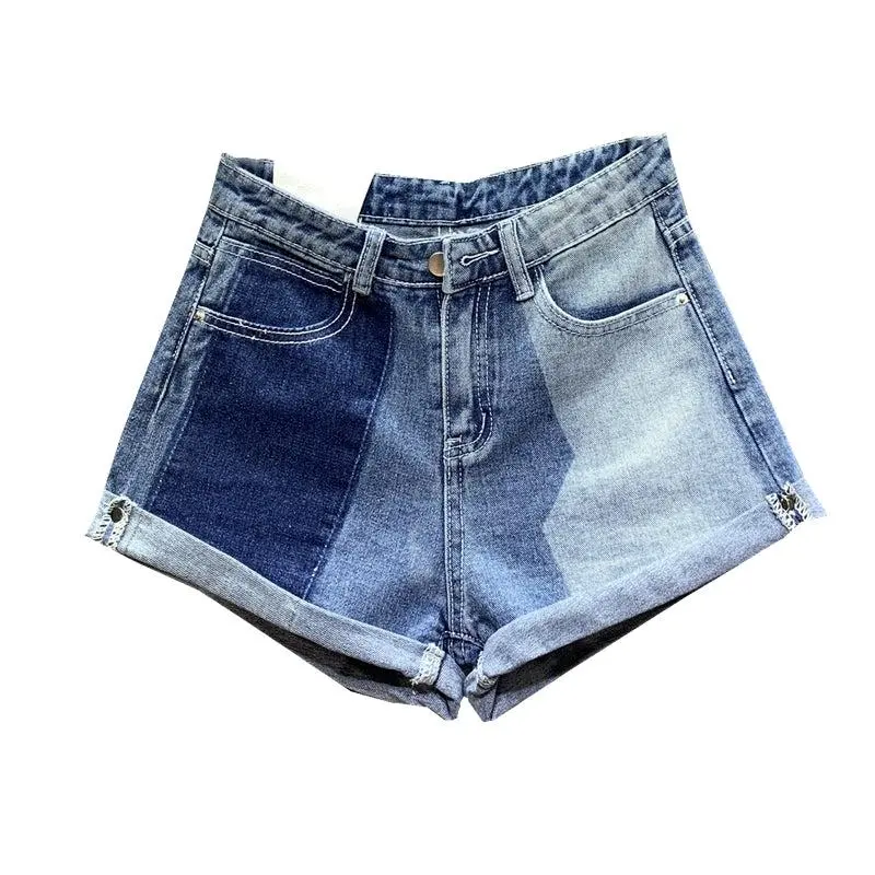Contoured Pocketed Shorts Denim Pants