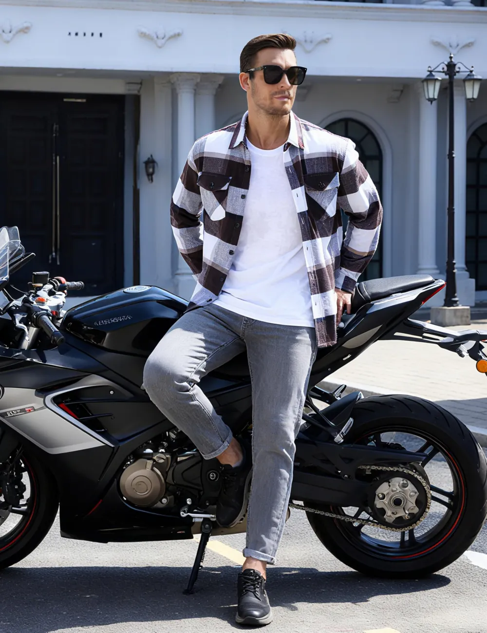 Men's Flannel Shirts Brushed Fleece Flannel Shirts Jacket