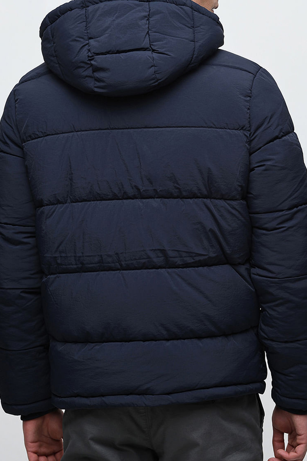 Green Hooded High-Neck Puffer Jacket