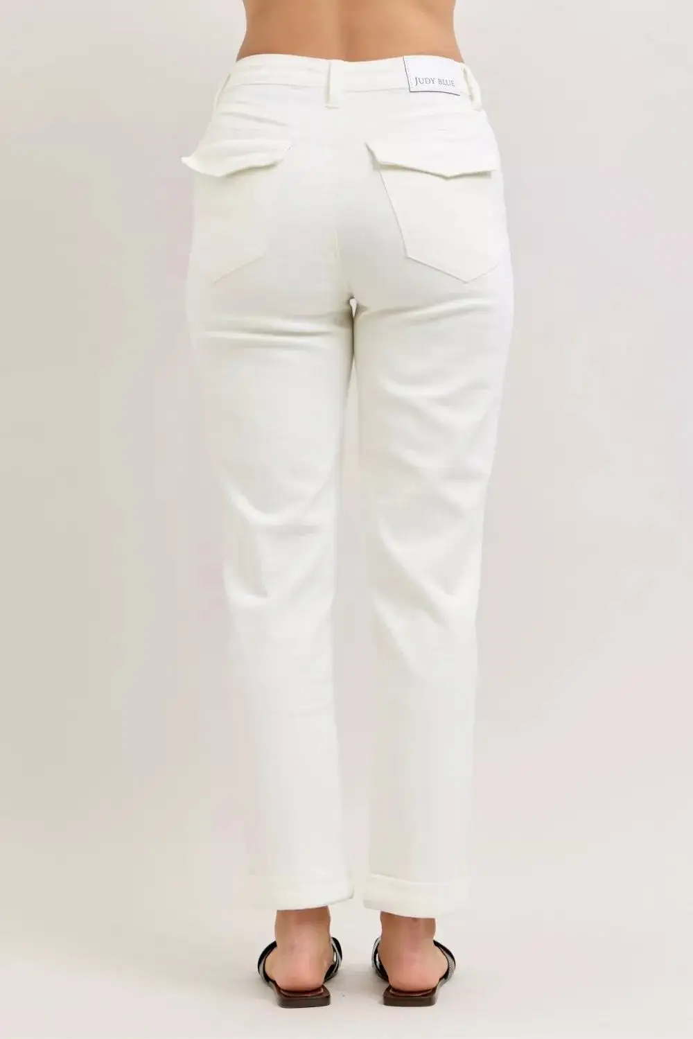 High Waist Pocketed Denim Jeans