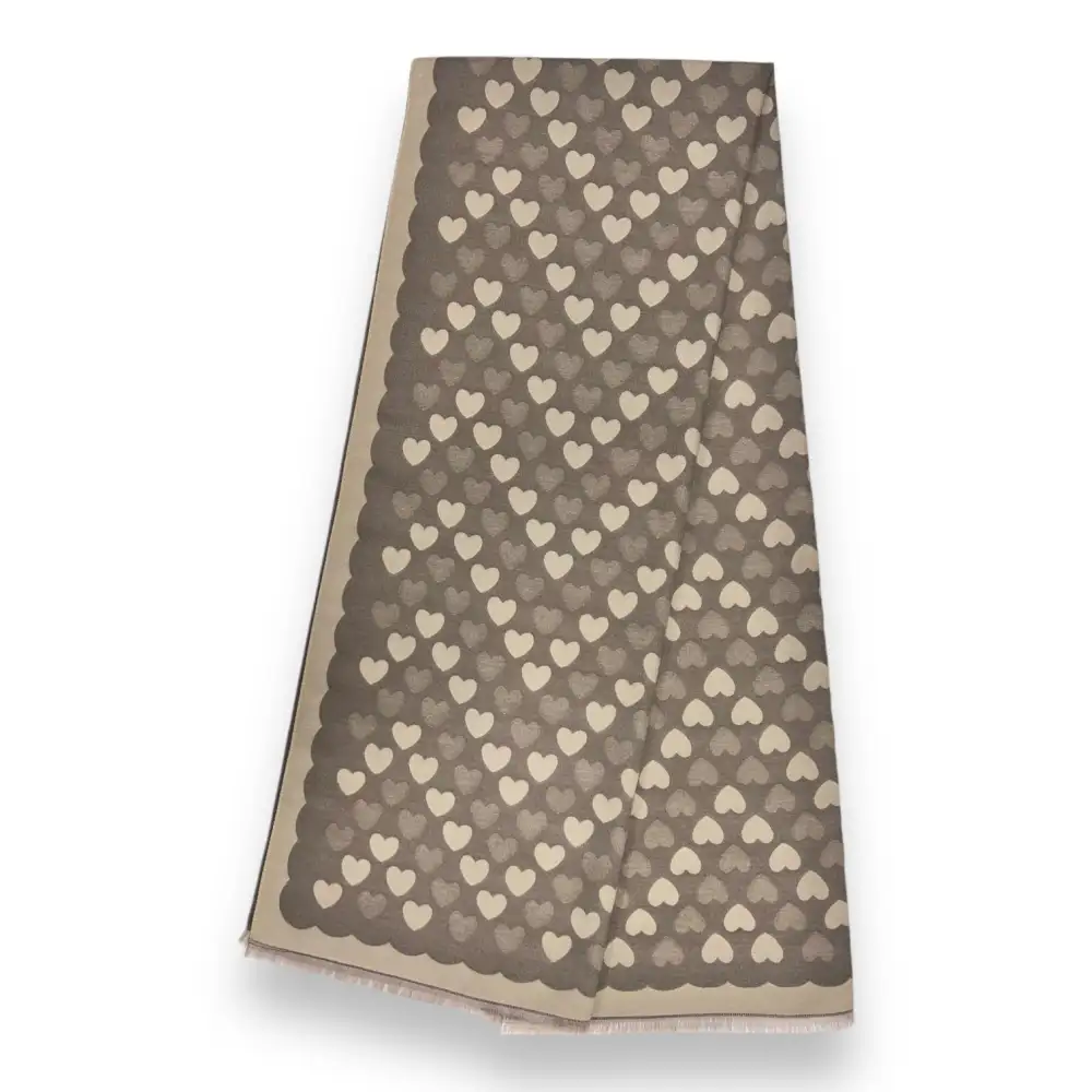 Heart Pattern Print Scarf