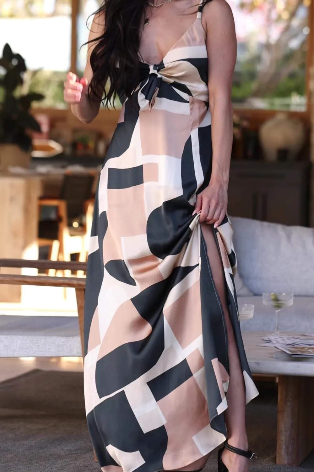 Artistic Retro Comfortable Breathable V-Neck Dress