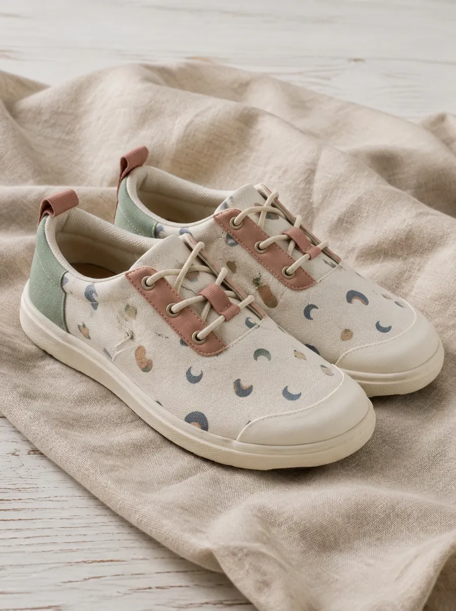 Women's Refined Celestial Moon Pattern Patterned Canvas Shoes
