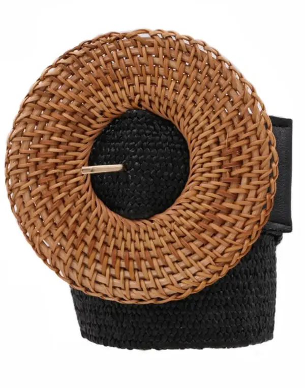Straw Buckle Belt
