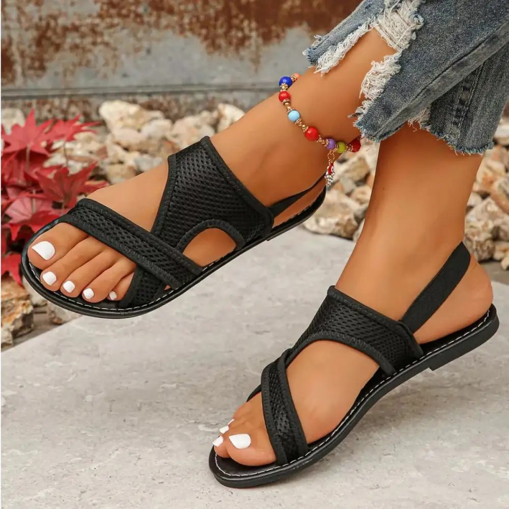 Crisscross Mesh Sandals