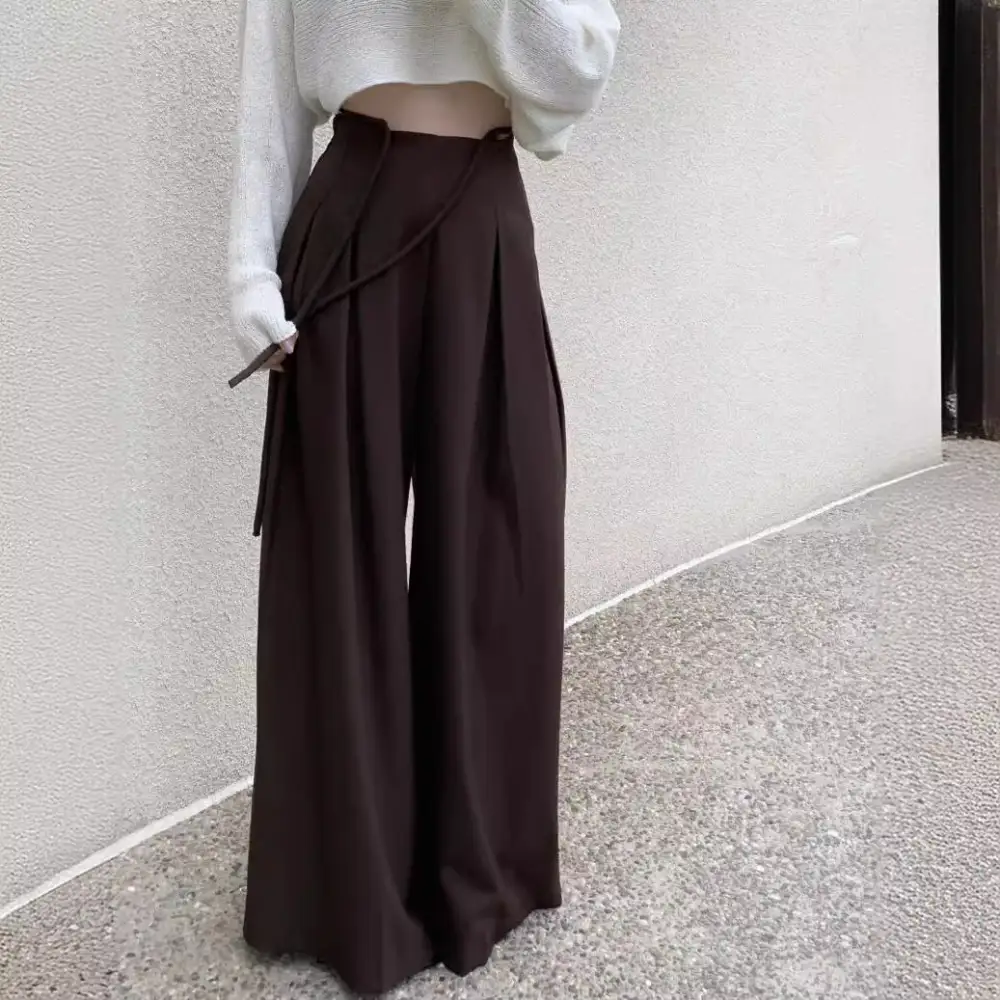 Women's High Waist Wide Leg Drawstring Pants