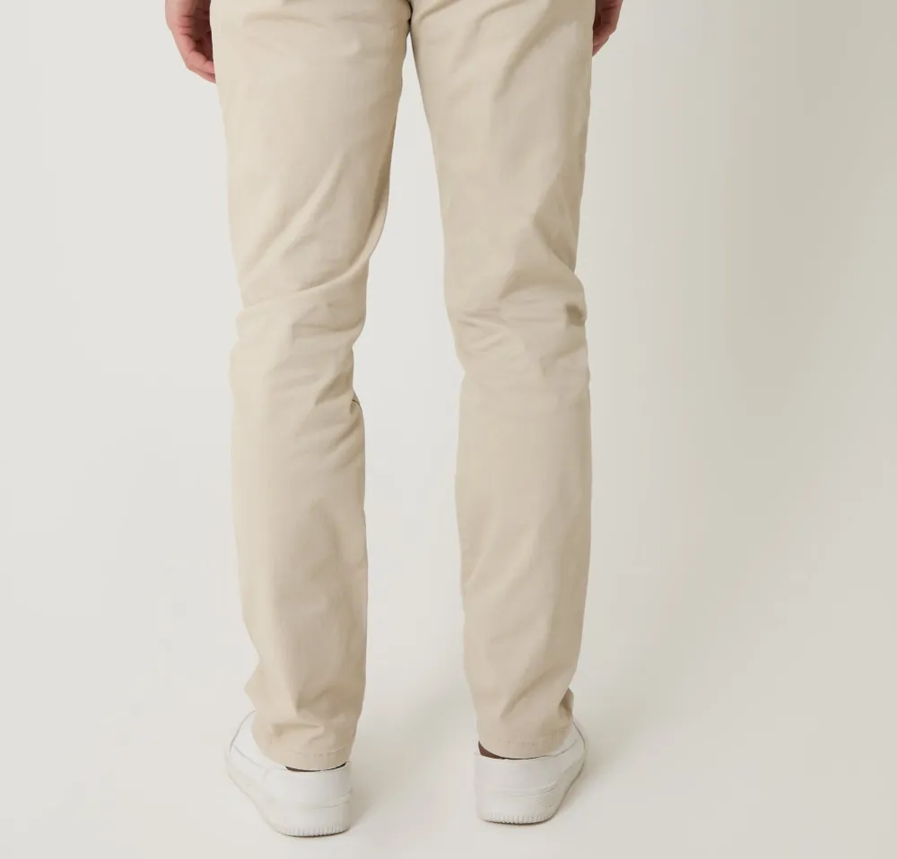 Men's Light Stone Cotton Blend Slim-Fit Pants