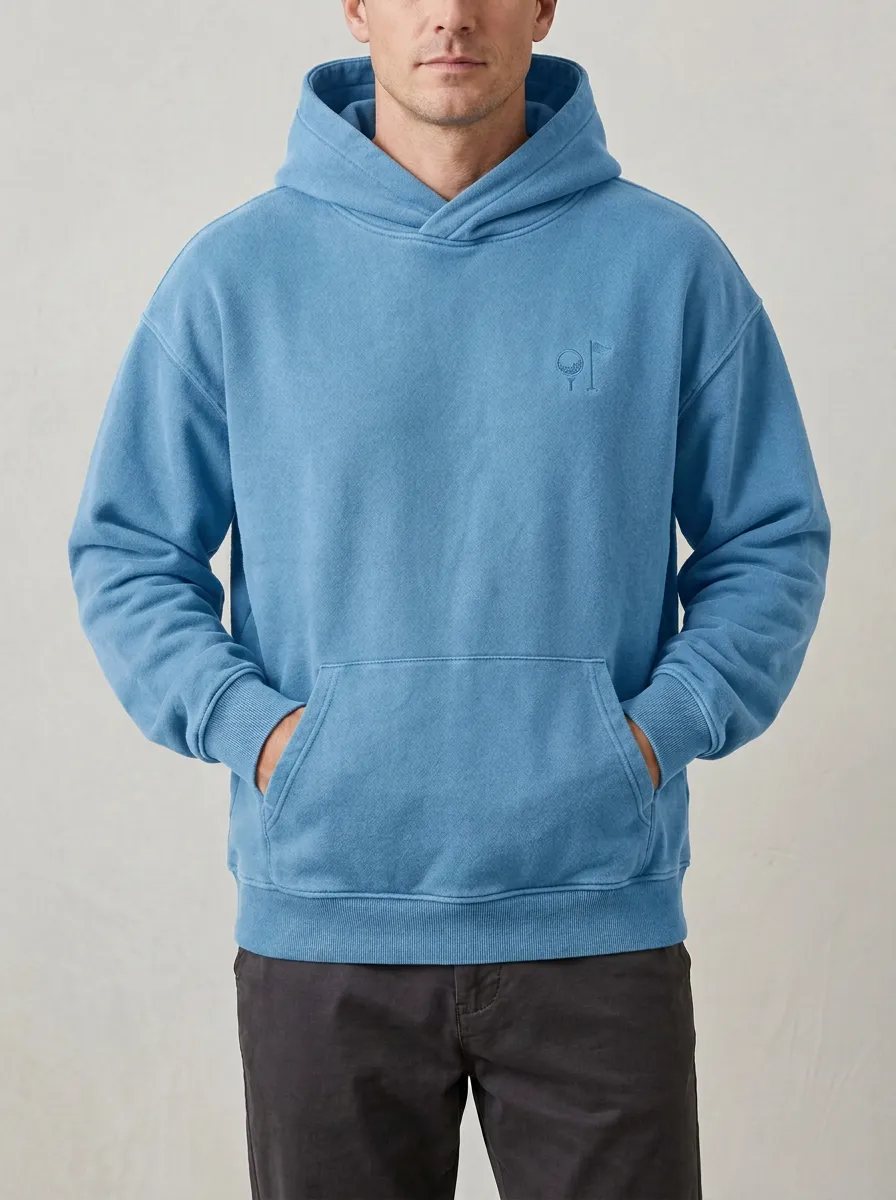 Classic Golf-Ball Flag-Motif Golf Casual Hoodie