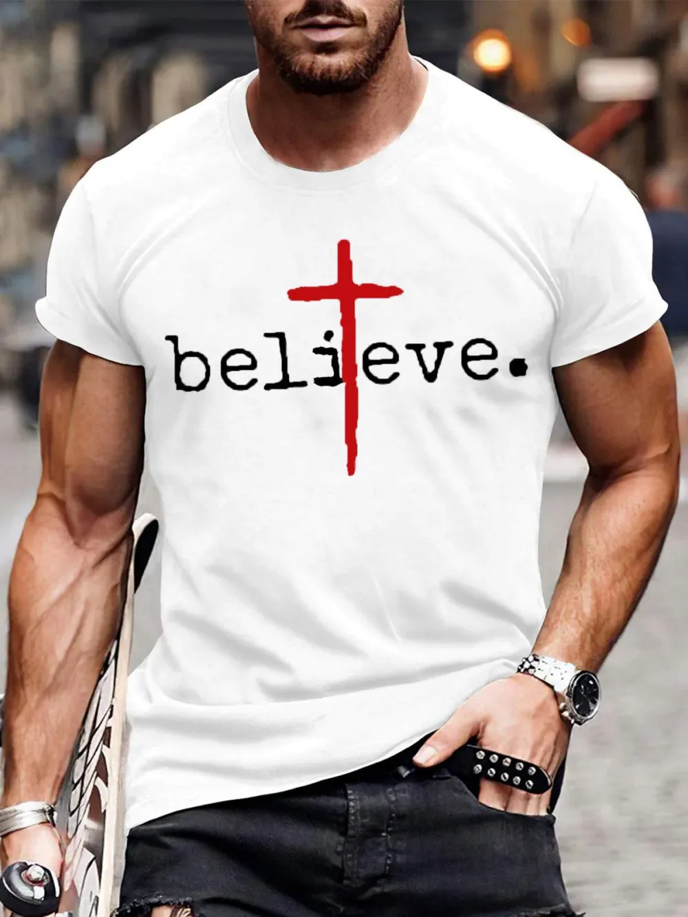 Red Cross Believe Men's T-Shirt