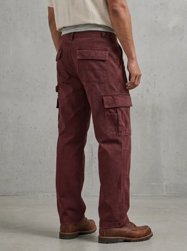 Men's Casual Outdoor Grey Multi-Pocket Cargo Pants