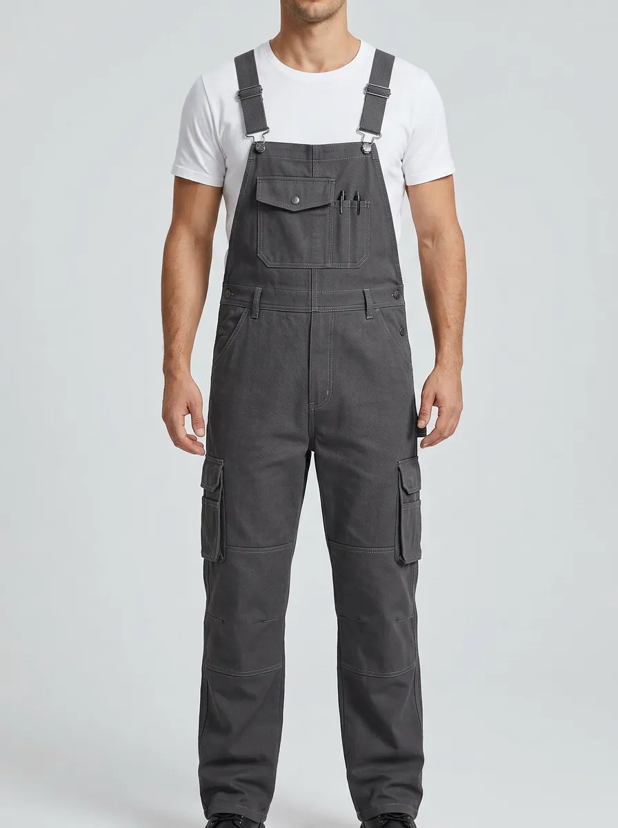 Multi-Pocket Workwear Bib Outdoor Men's Workwear Bib Overalls