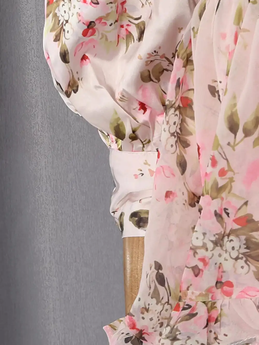 Structured Shape Floral Printed Ruffle Mini Dress